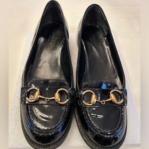 Gucci women’s loafers, patent leather, size 37.5.